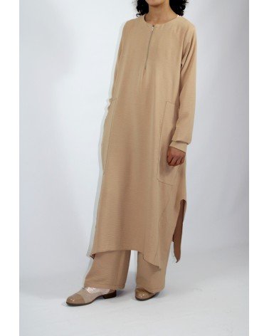 Ensemble Ample fille -Sable