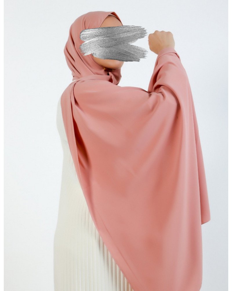 hijab soie de medine-Rose Damas