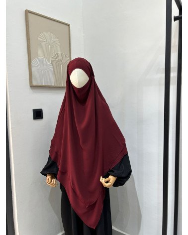 Maxi Khimar luxury 3 voiles - Rose saumon clair