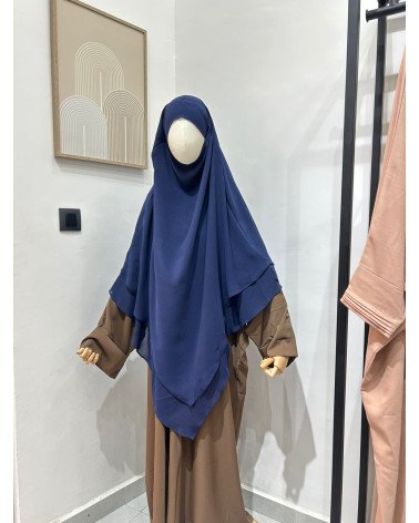 Maxi Khimar luxury 3 voiles - Rose saumon clair