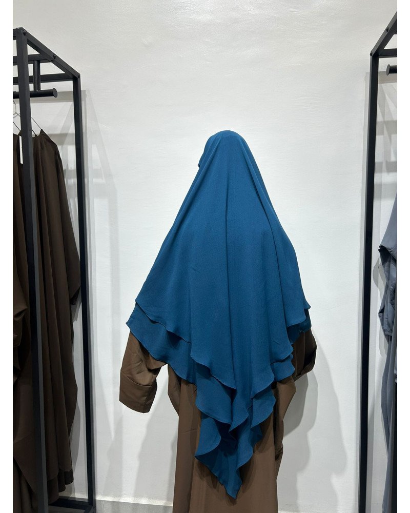 Khimar 2 voiles en mousseline