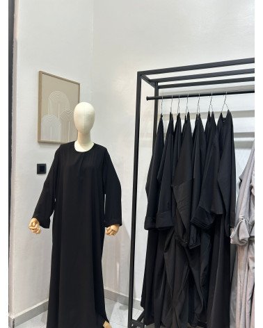 Abaya Sutra en whool peach 2